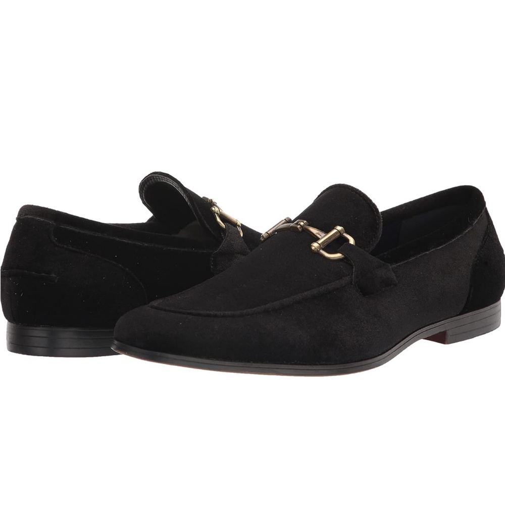 STEVE MADDEN MADLY BLACK VELVET LOAFERS